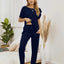 Boat Neck Top and Pants Lounge Set