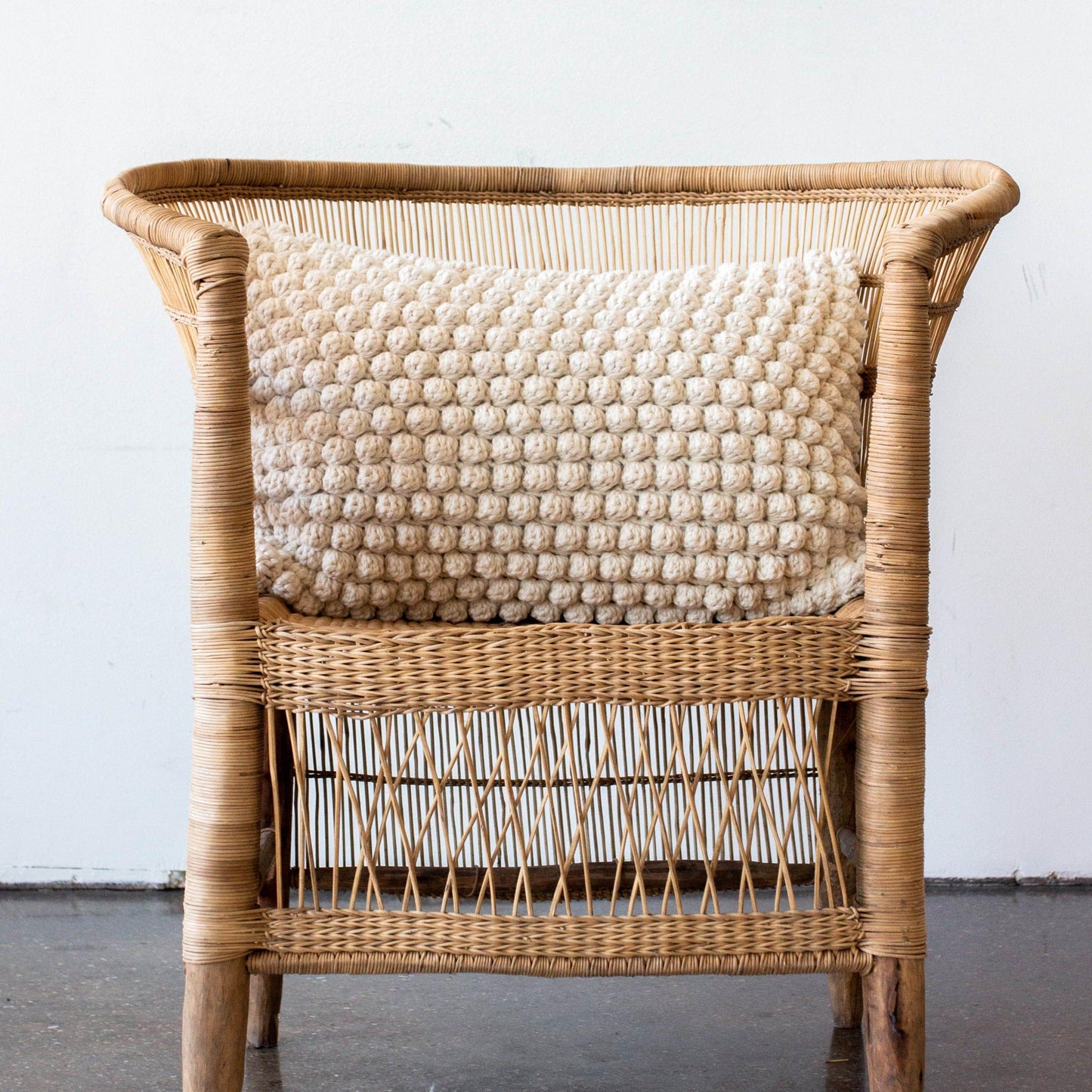 Cotton Bobbles Textured Throw Pillow - Korvel