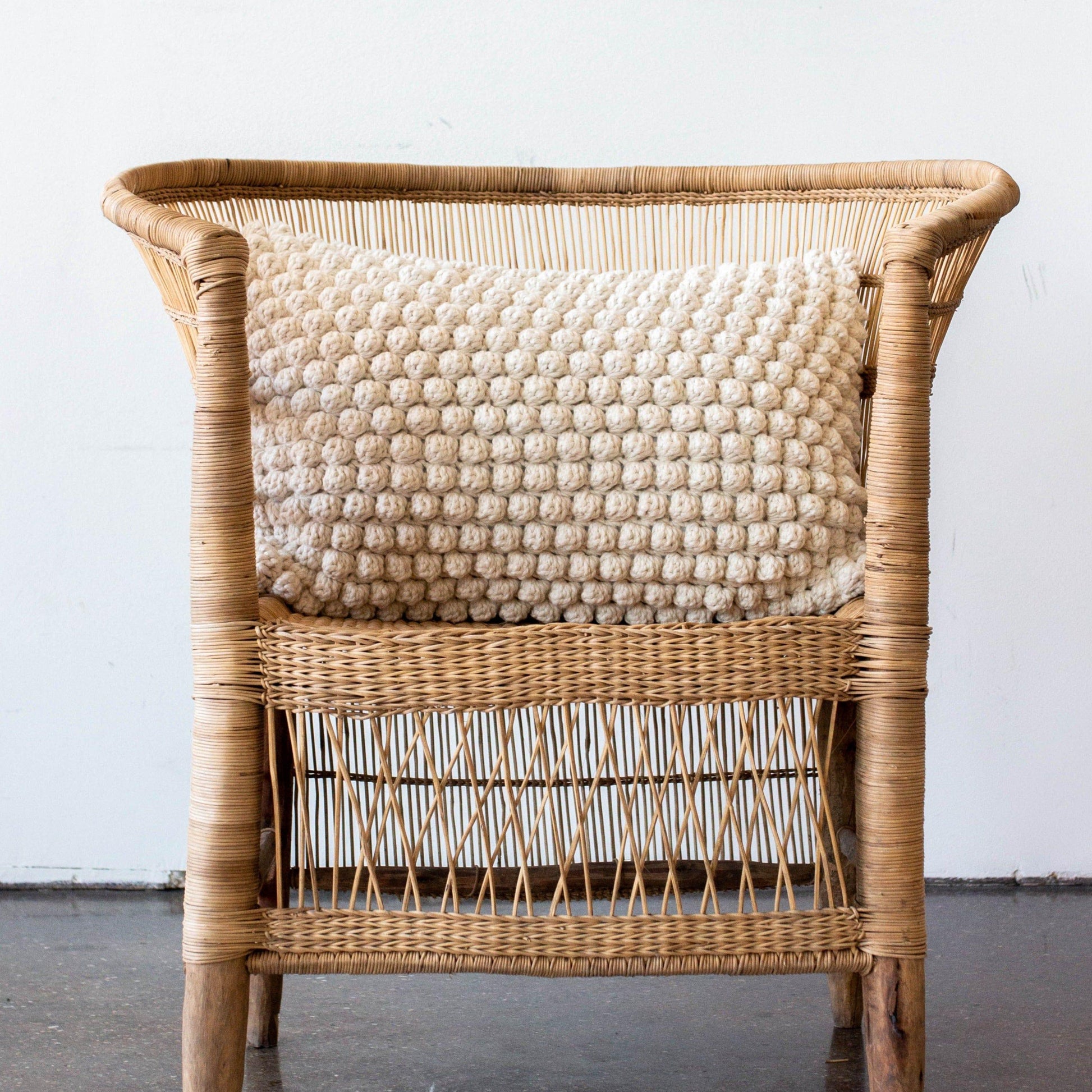 Cotton Bobbles Textured Throw Pillow - Korvel