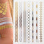 Tatouages temporaires pailletés or et argent - Imperméables et non toxiques