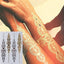 Tatouages temporaires pailletés or et argent - Imperméables et non toxiques