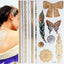 Tatouages temporaires pailletés or et argent - Imperméables et non toxiques