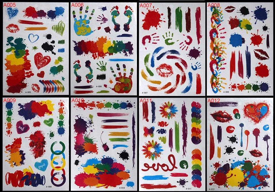Tatouages temporaires pailletés or et argent - Imperméables et non toxiques