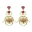 Vintage-Inspired Bohemia Earrings for Women - Gold-Plated Insect Design with Sparkling Diamonds - Korvel