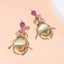 Vintage-Inspired Bohemia Earrings for Women - Gold-Plated Insect Design with Sparkling Diamonds - Korvel