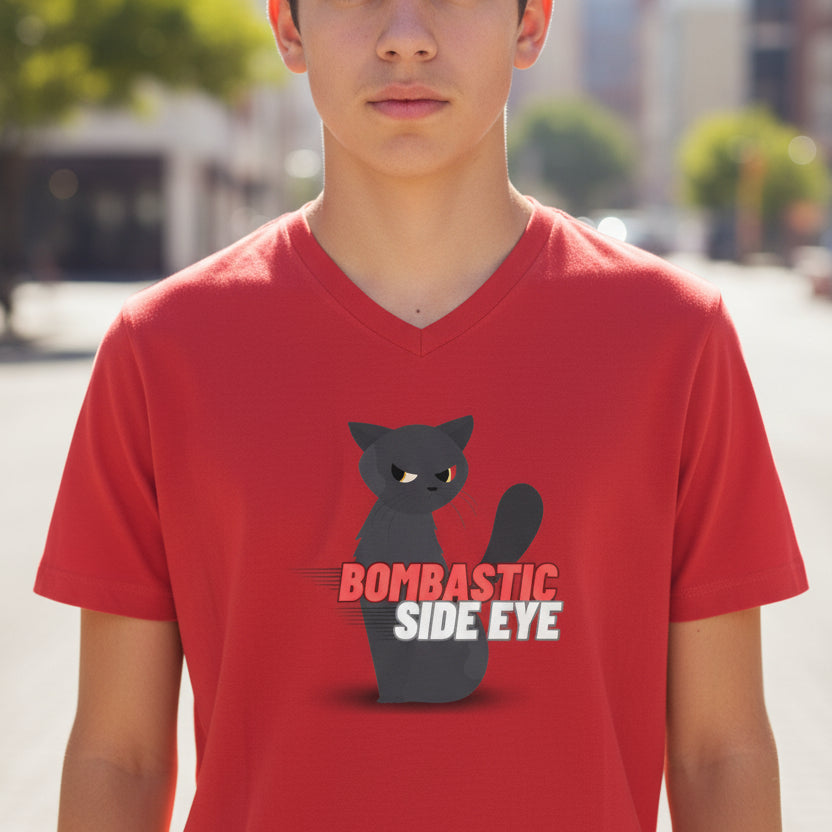 Bold Statement Unisex Cotton Tee - Side Eye Design