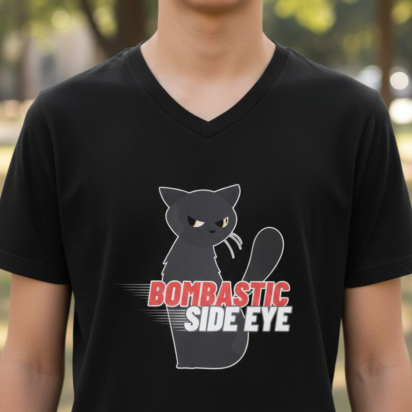 Bold Statement Unisex Cotton Tee - Side Eye Design