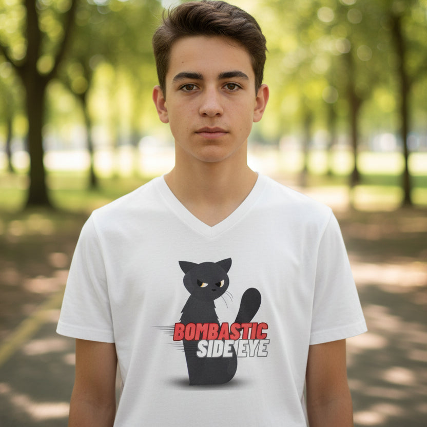 Bold Statement Unisex Cotton Tee - Side Eye Design
