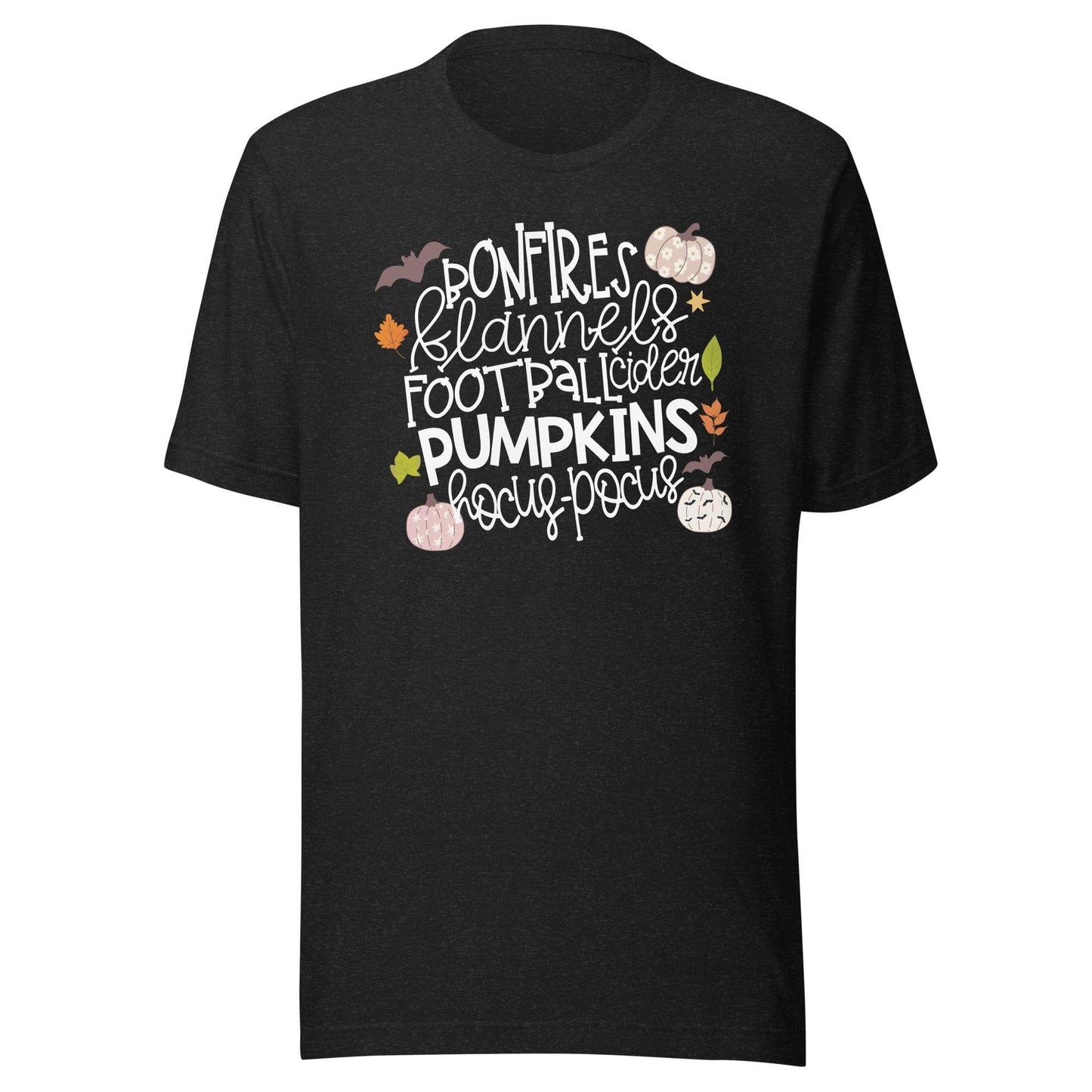 Bonfires Flannels Football Cider Pumpkins Tee