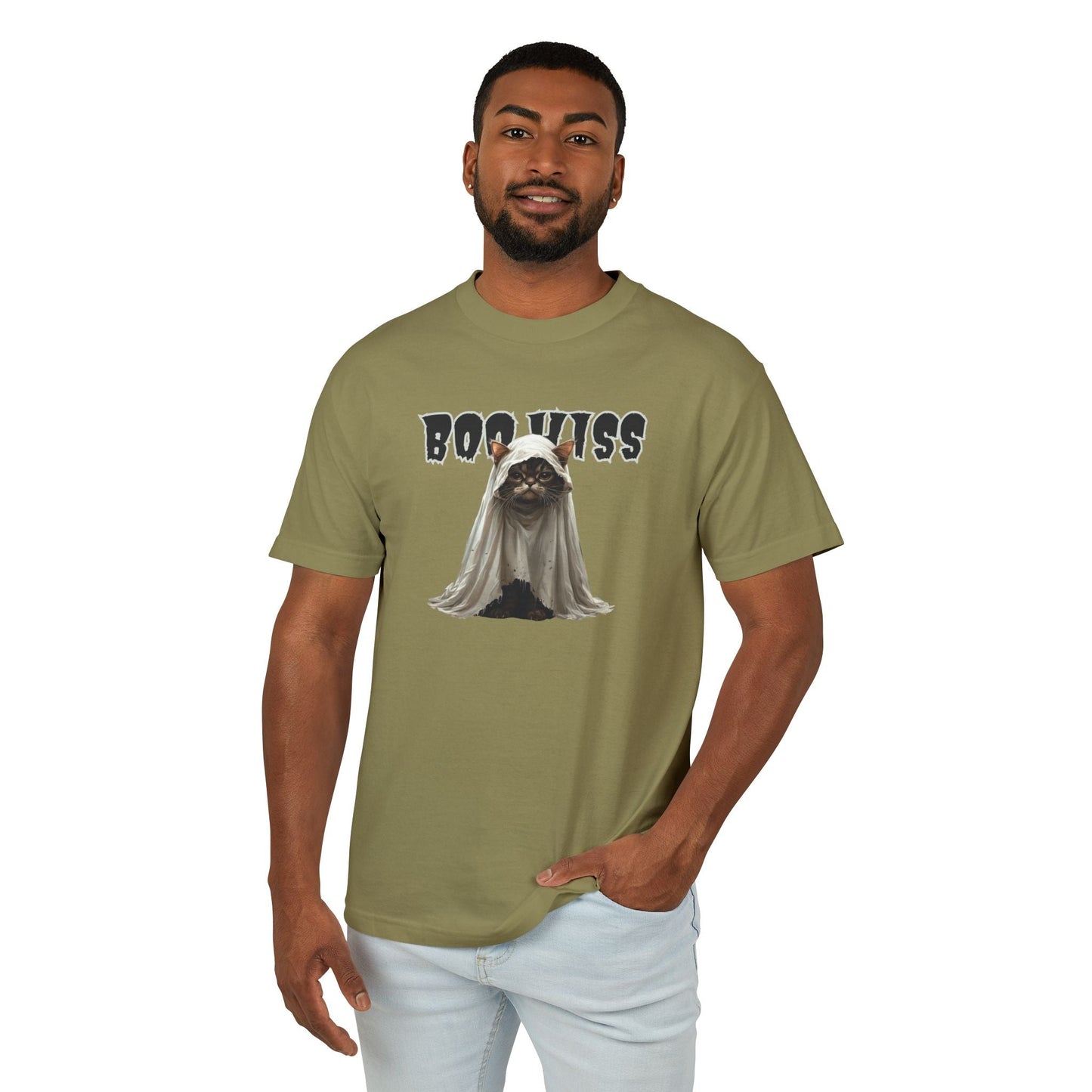 Spooky Kitty Ghost Unisex T-Shirt for All Occasions - Korvel
