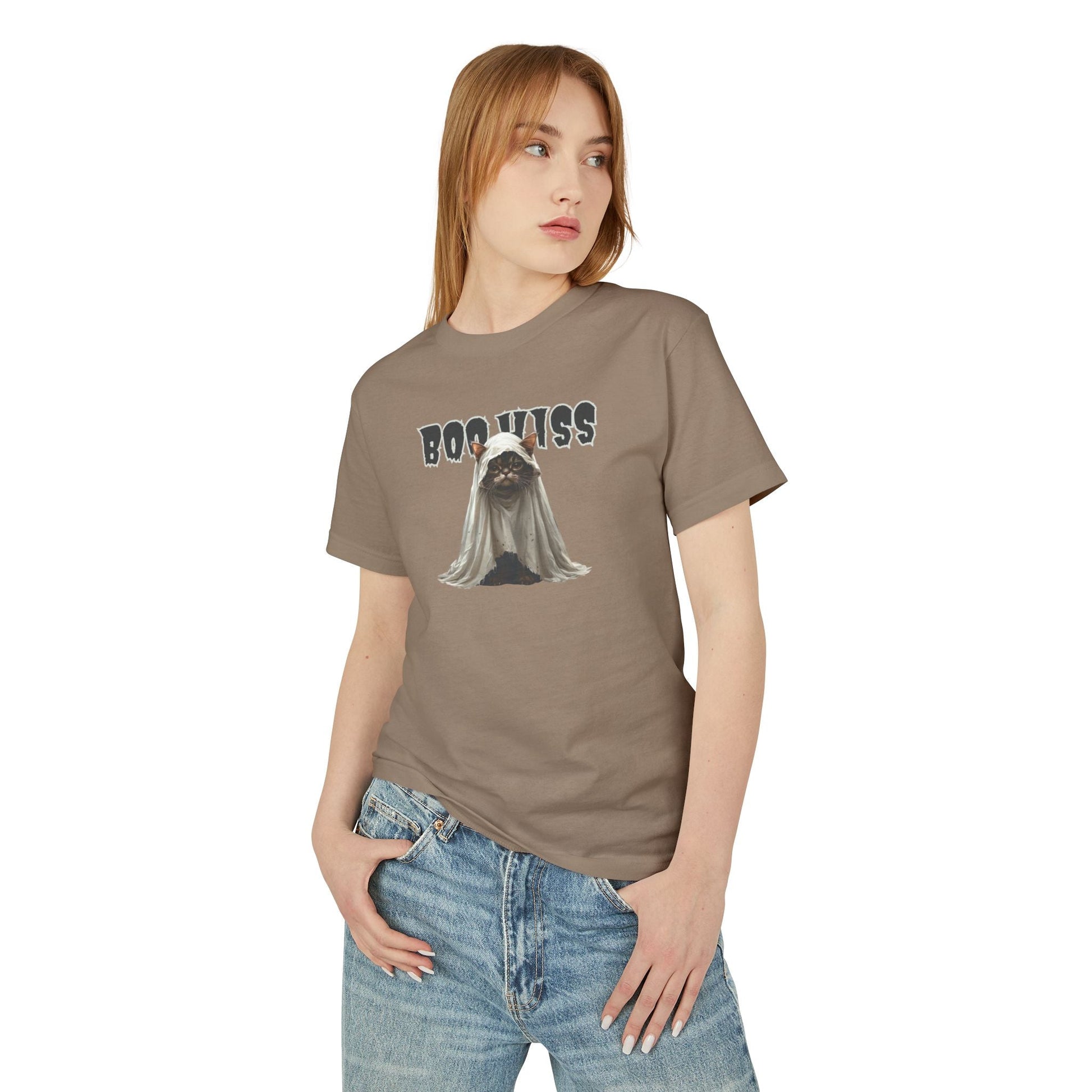 Spooky Kitty Ghost Unisex T-Shirt for All Occasions - Korvel