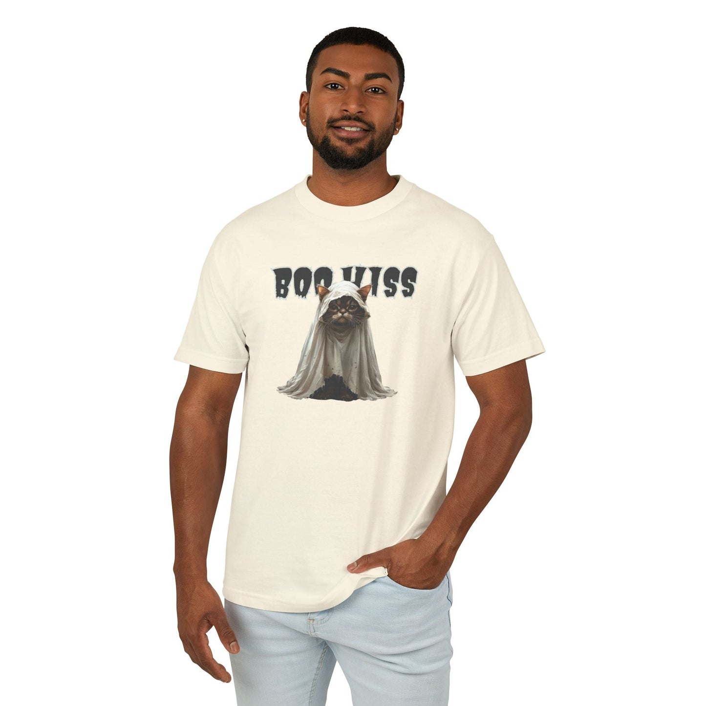 Spooky Kitty Ghost Unisex T-Shirt for All Occasions - Korvel