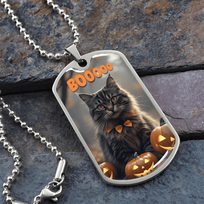Collar de Colgante Boooo Kitty para Halloween