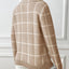 Bottom layer shirt contrasting plaid high neck sweater top - Korvel