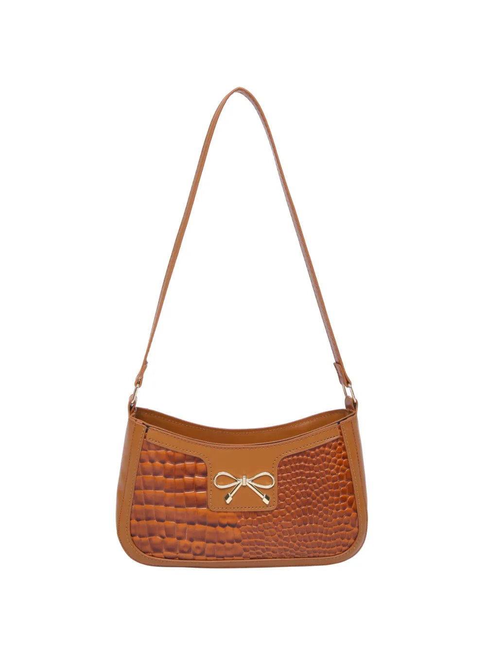 Bow PU Leather Shoulder Bag - Korvel
