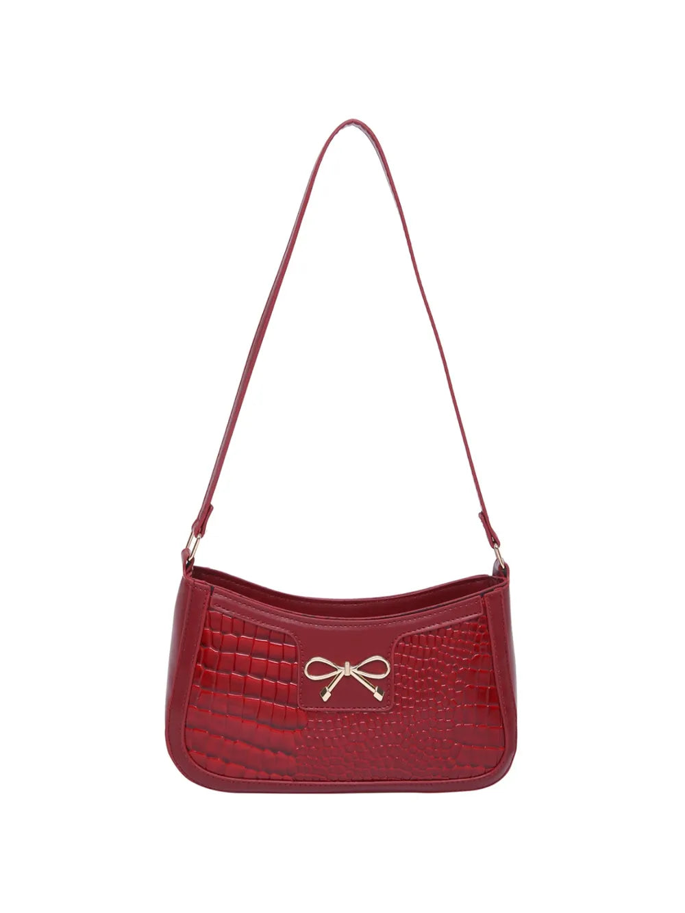 Bow PU Leather Shoulder Bag - Korvel