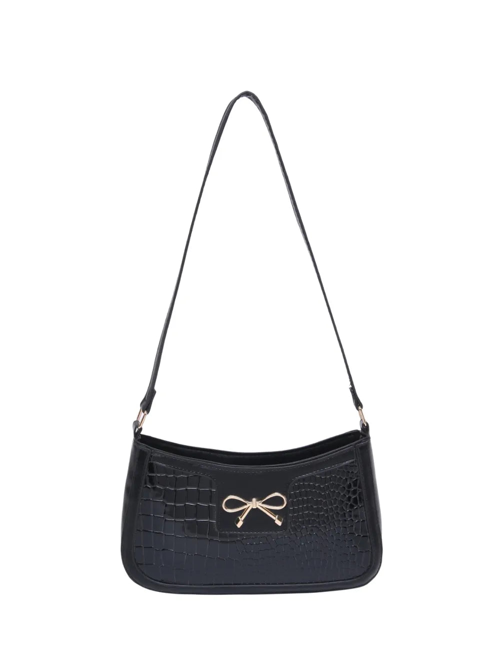 Bow PU Leather Shoulder Bag - Korvel
