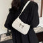 Elegant Bow PU Leather Crossbody Bag