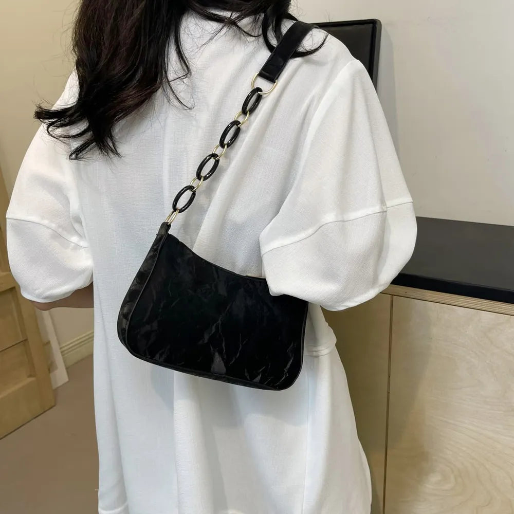 Elegant Bow PU Leather Crossbody Bag