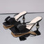 Bow Rhinestone Open-Toe Sandals - Korvel