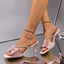 Bow Rhinestone Open-Toe Sandals - Korvel