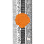 Tapis de yoga antidérapant premium | 6mm léger | Noir Blanc Orange