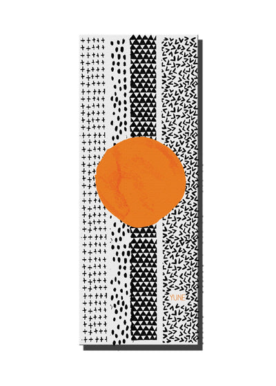 Premium Non-Slip Yoga Mat | 6mm Lightweight | Black White Orange