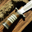 Heritage Bowie Knife - Artisan Crafted, D2 Steel Blade, Elegant Rosewood and Bone Handle - Korvel