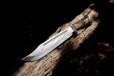 Legendary Crocodile Dundee Bowie Knife – 16" 440C Steel with Premium Leather Sheath - Korvel