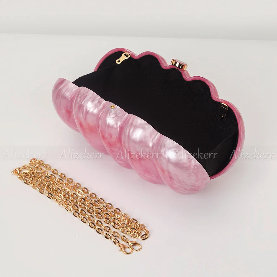 Elegant Shell Shaped Evening Clutch Bag for Women