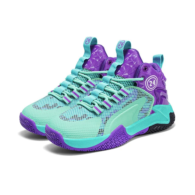 Boys' basketball shoes teenagers' mesh breathable sports shoes - Korvel