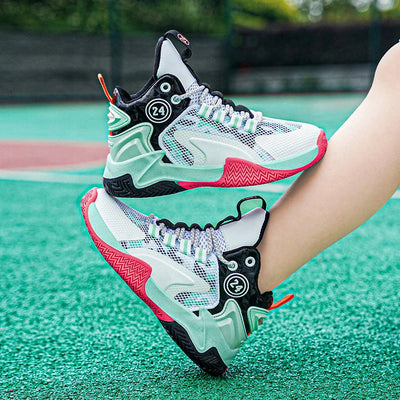 Boys' basketball shoes teenagers' mesh breathable sports shoes - Korvel