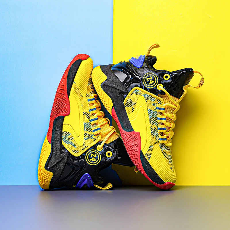 Boys' basketball shoes teenagers' mesh breathable sports shoes - Korvel
