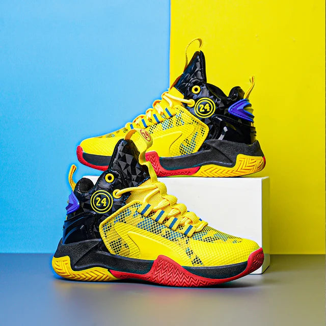 Boys' basketball shoes teenagers' mesh breathable sports shoes - Korvel