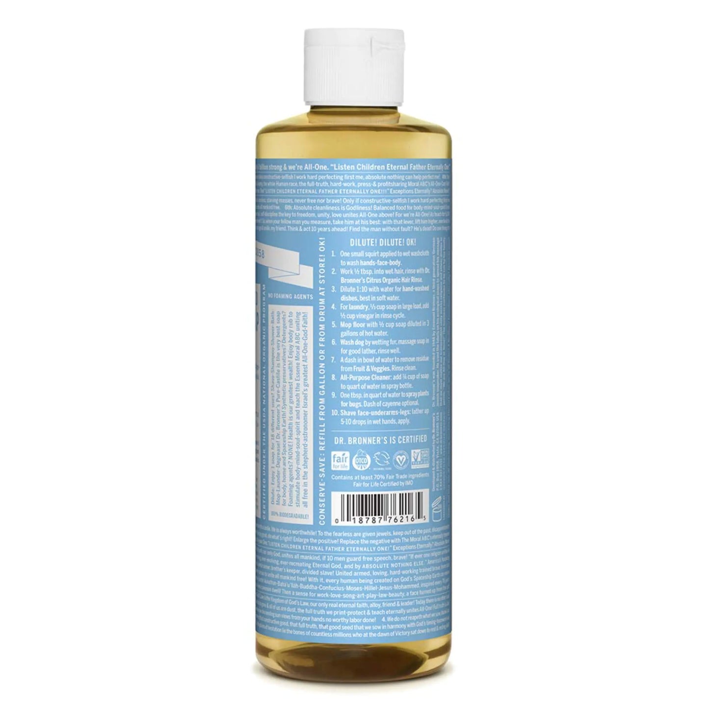 Savon liquide Pure-Castile Dr. Bronner - Bébé sans parfum, 16 onces