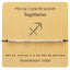 Bracelet en cuir tressé en code Morse - Bijoux inspirants pour tous