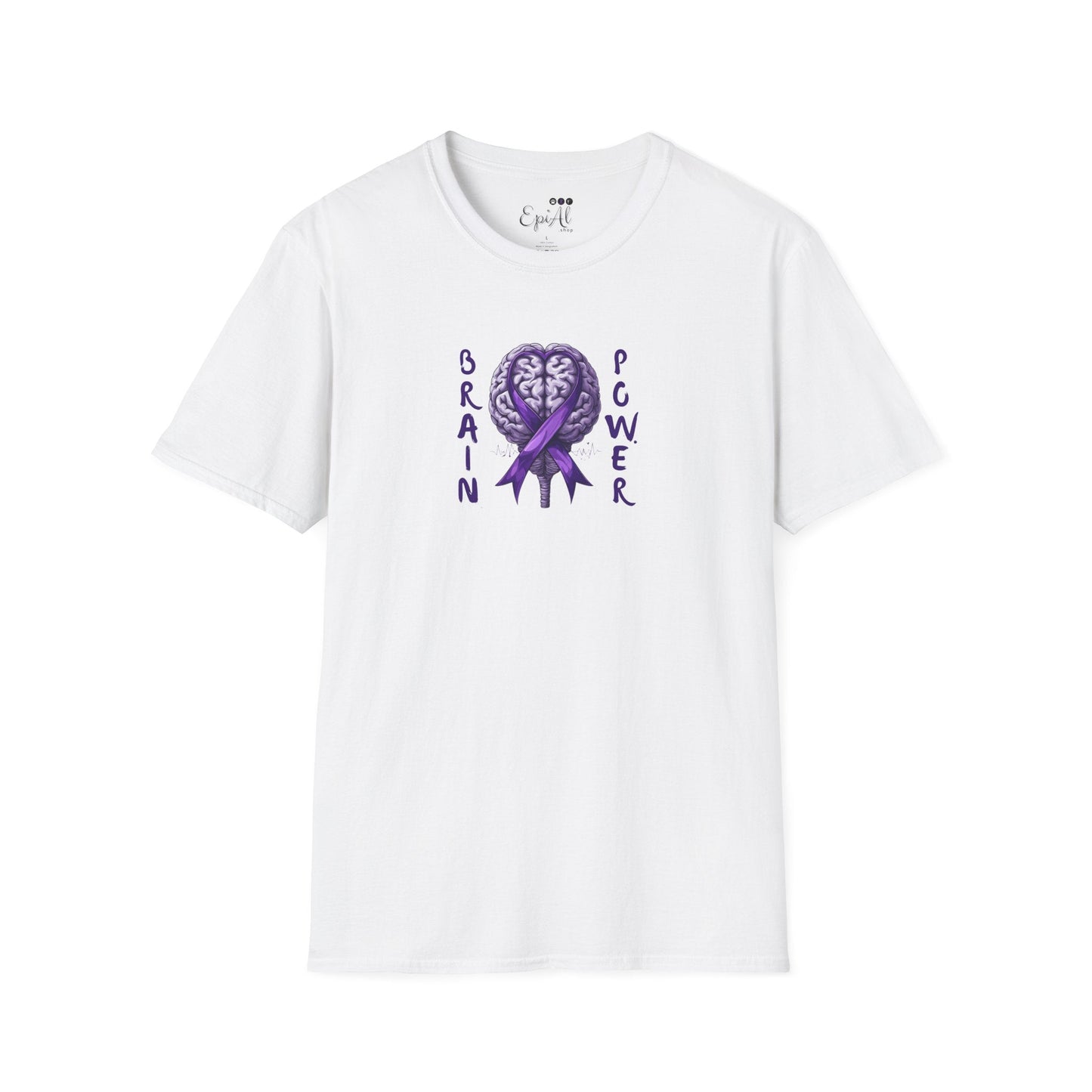 Camiseta Unisex Softstyle Brain Power para la Concienciación sobre la Epilepsia