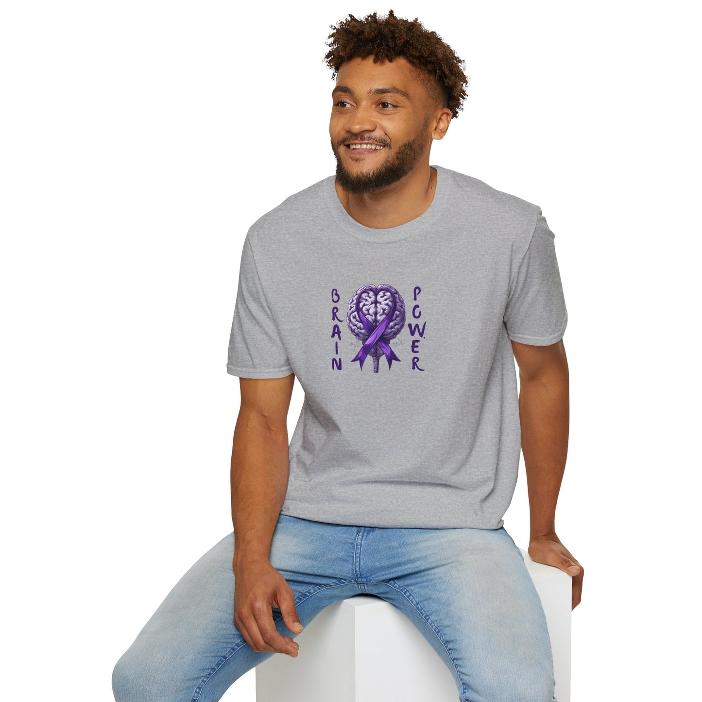 Camiseta Unisex Softstyle Brain Power para la Concienciación sobre la Epilepsia