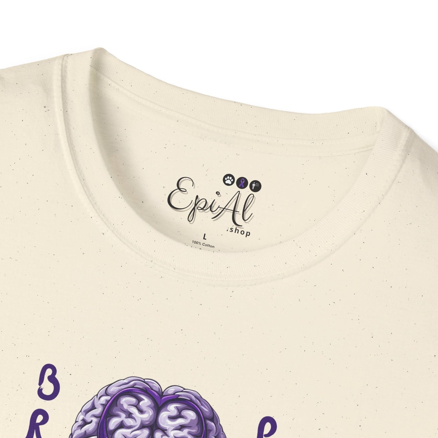 Camiseta Unisex Softstyle Brain Power para la Concienciación sobre la Epilepsia