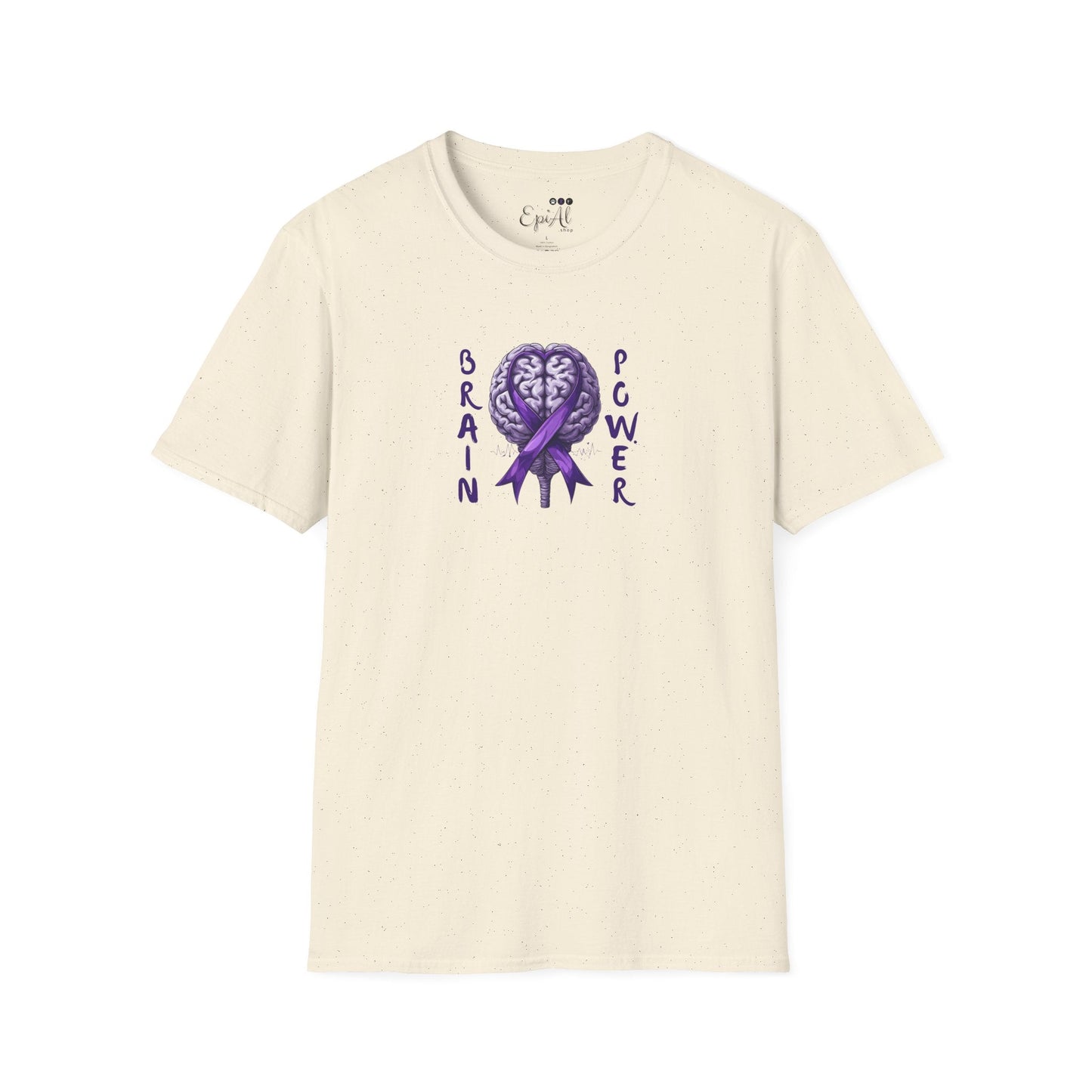 Camiseta Unisex Softstyle Brain Power para la Concienciación sobre la Epilepsia