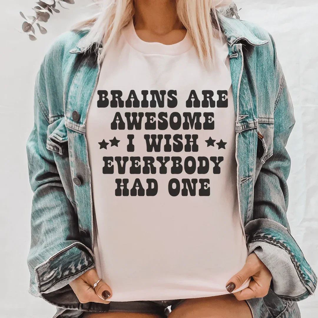 Brains Are Awesome Tee - Premium Cotton T-Shirt