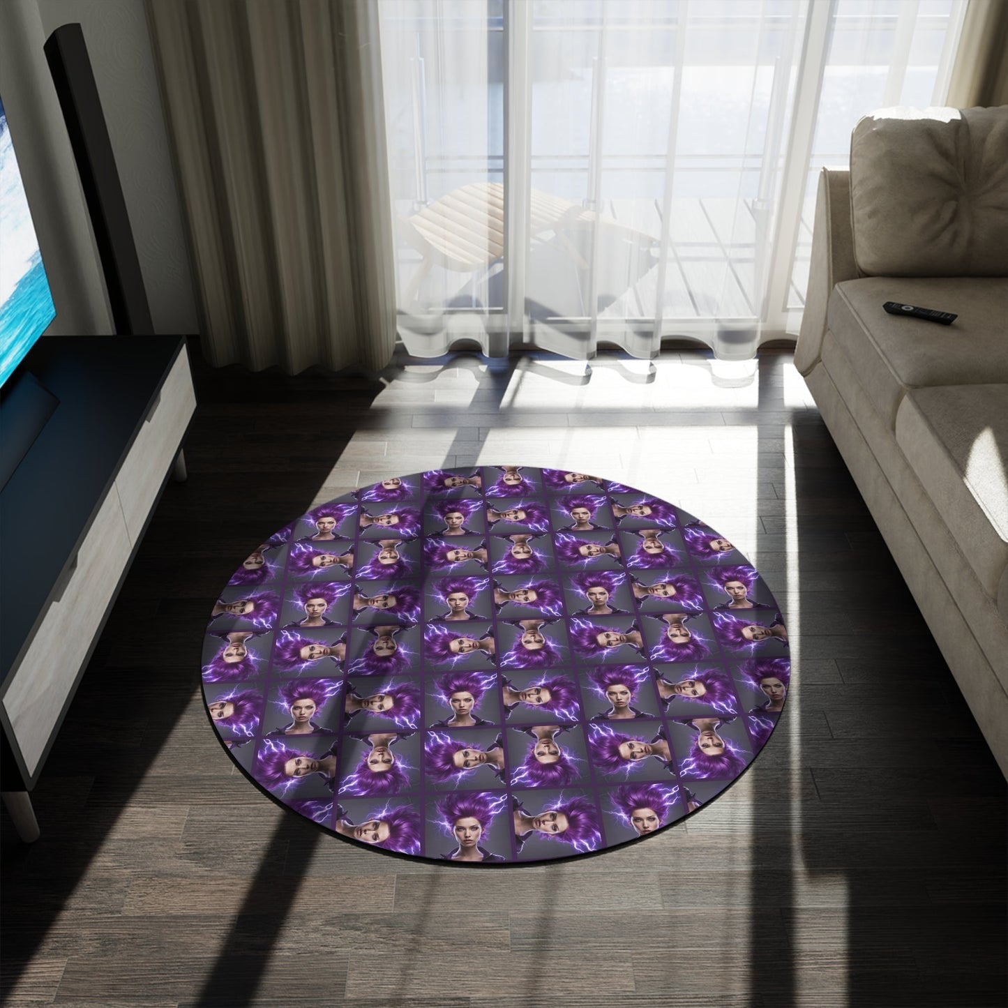Alfombra Redonda Brainstorm - Decoración Vibrante para Tu Hogar