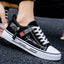 Breathable men's canvas shoes, Hong Kong style men's shoes, casual cloth shoes, trendy, lightweight, low top board shoes - Korvel