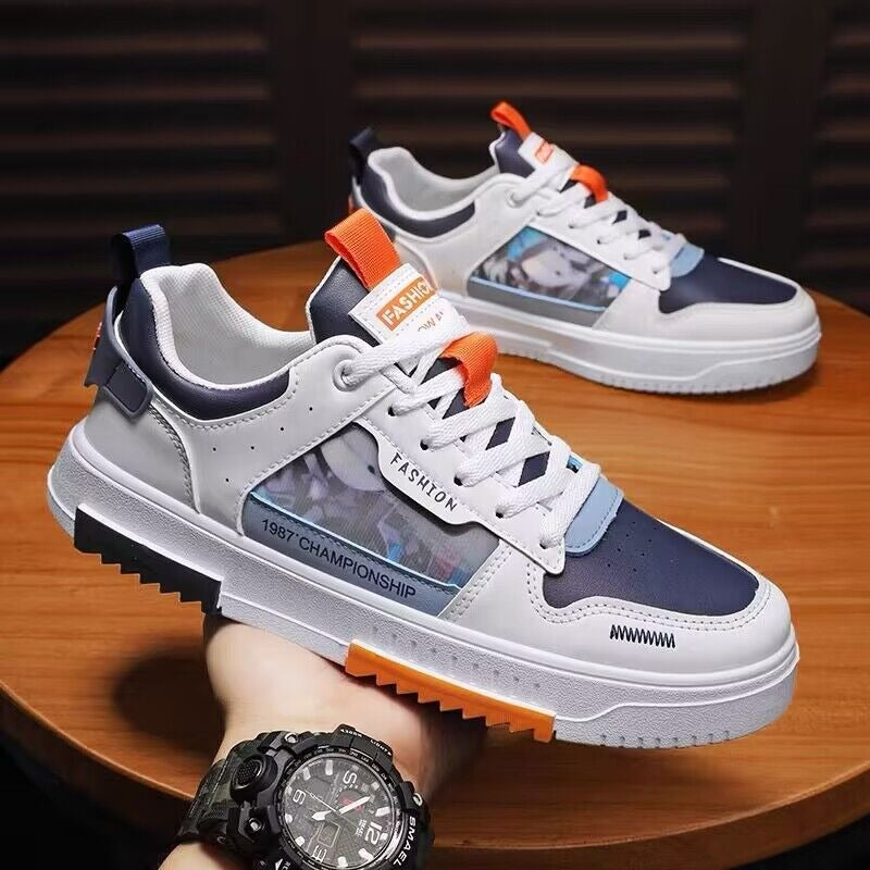 Breathable White Sneakers for Men and Students