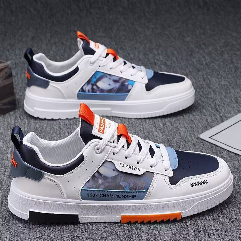 Breathable White Sneakers for Men and Students