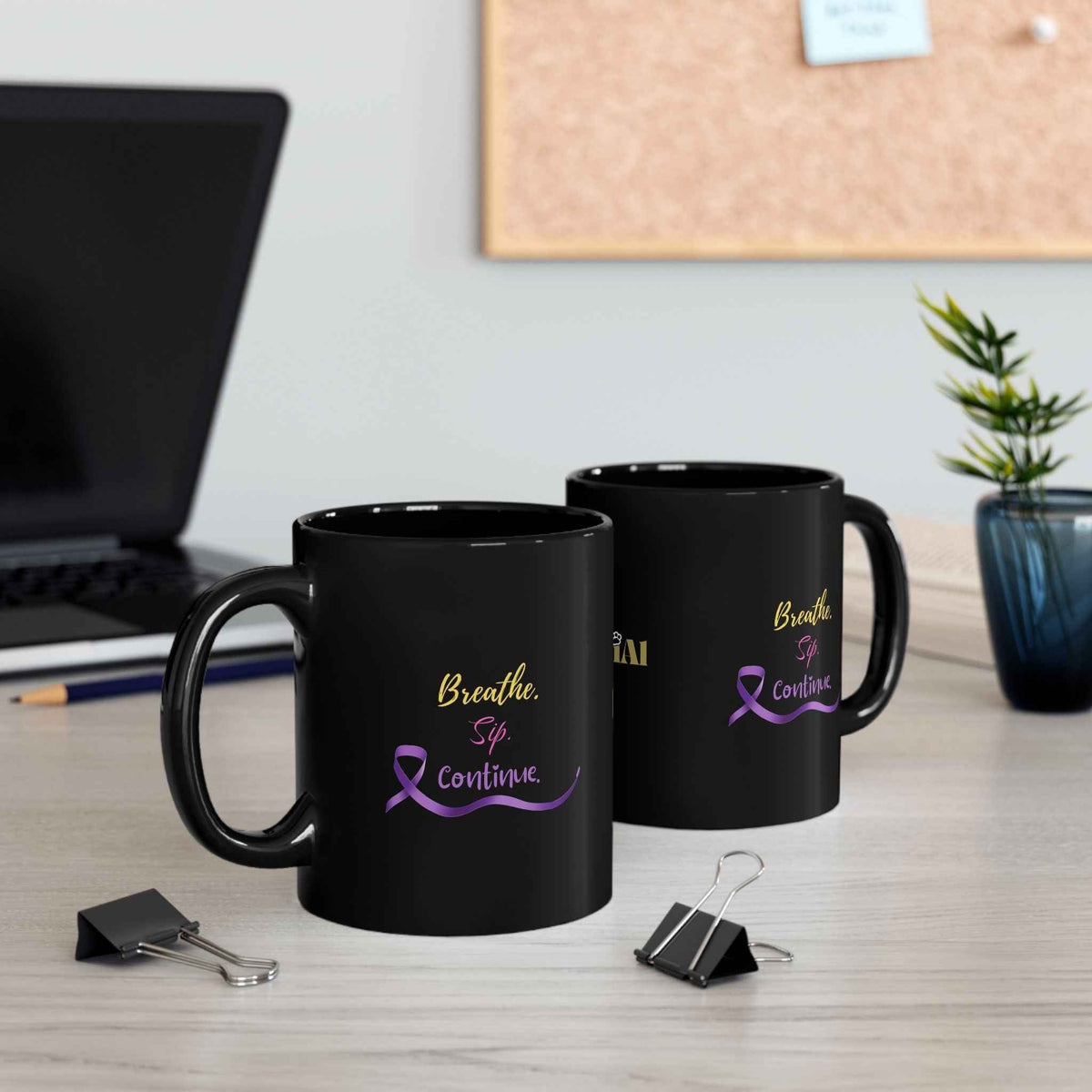 Respira. Toma un sorbo. Continúa. Taza de café negra – Concienciación sobre la epilepsia