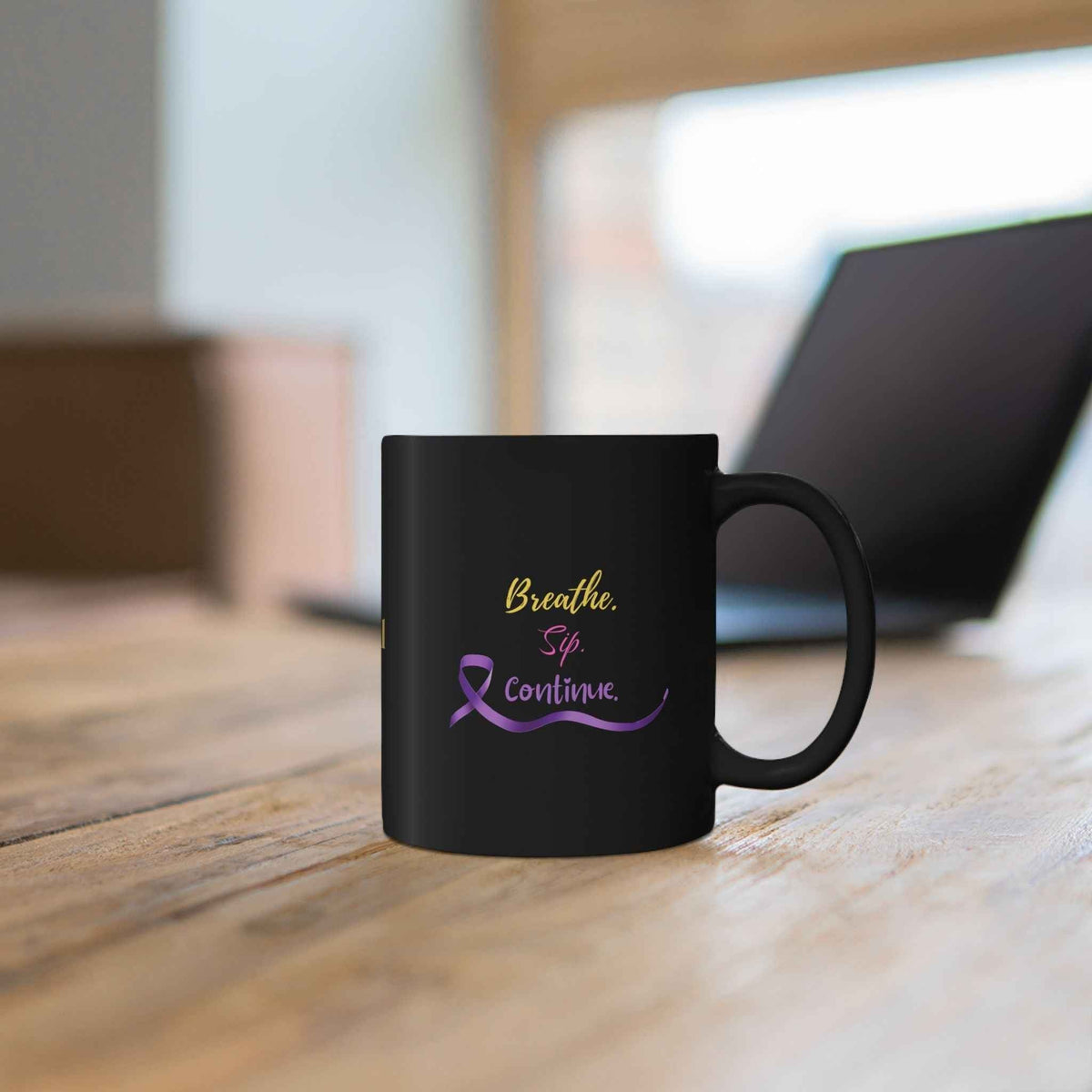 Respira. Toma un sorbo. Continúa. Taza de café negra – Concienciación sobre la epilepsia