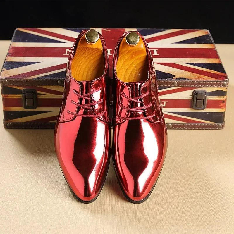 Chaussures de costume pour hommes Mandotos en métal or rose