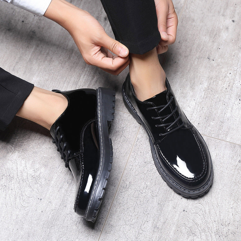 Ballerines en cuir décontractées pour hommes, polyvalentes pour le travail et les loisirs