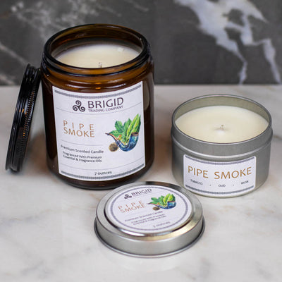 Luxurious Pipe Smoke Candle - Rich Cuban Tobacco & Oud Aroma - Korvel